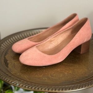 Madewell pink suede shoes size 6.5